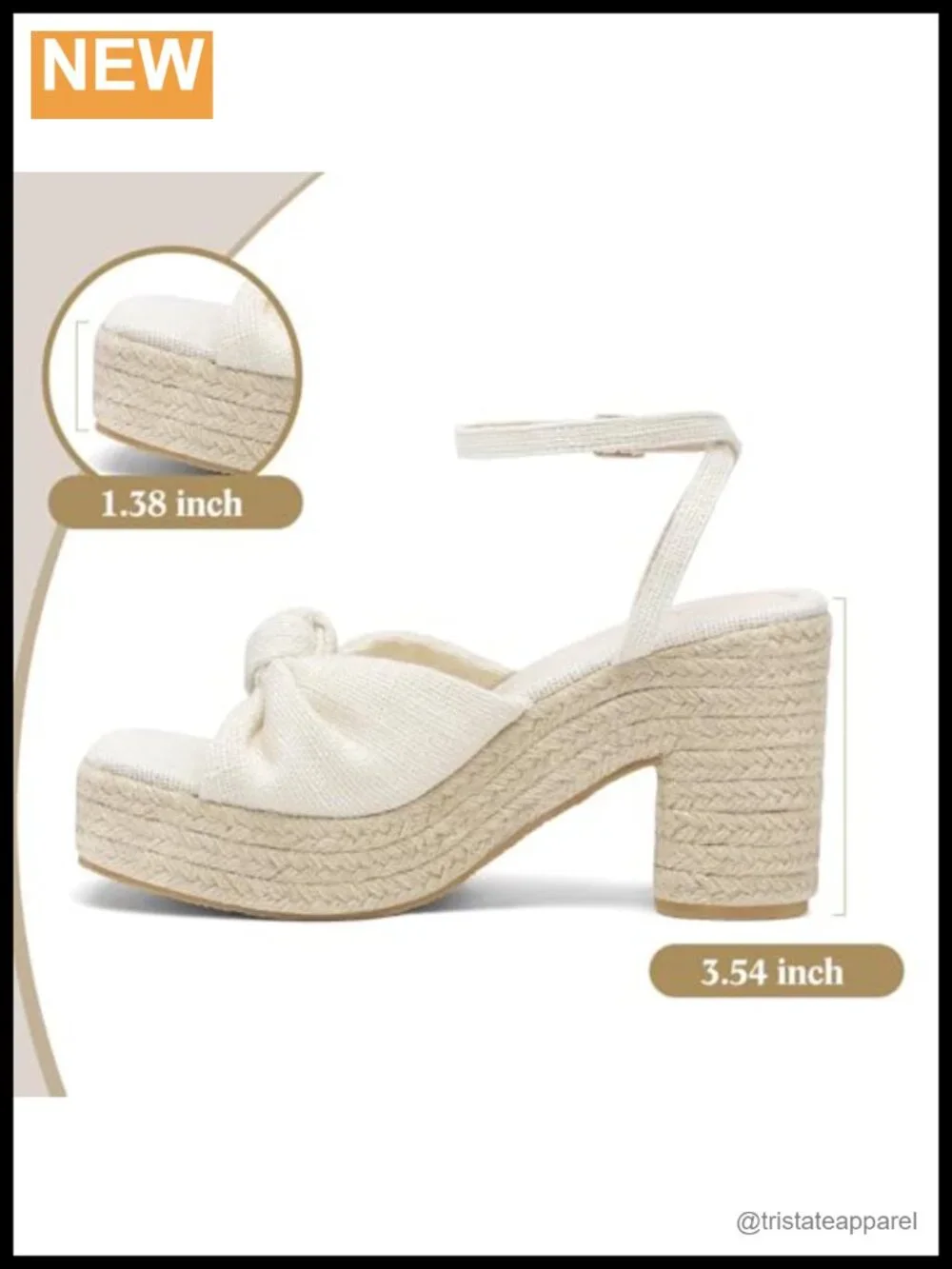 Womens Espadrille Platform Wedge Sandals Chunky Heel Bow Ankle Strap